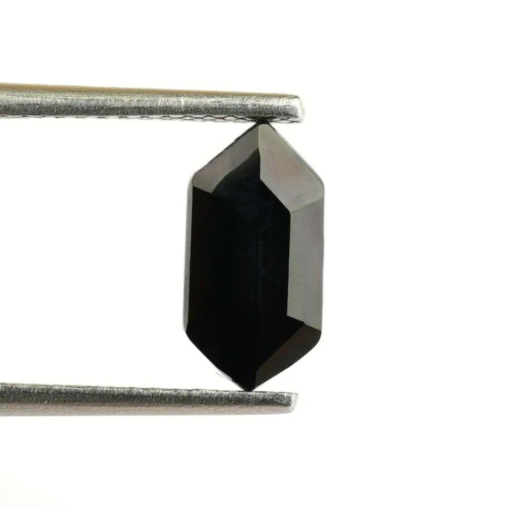 Loose Moissanite Black Clean Long Hexagon Cut 13.00 x 6.50 MM