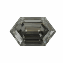 Loose Moissanite Grey Clean Long Hexagon Cut 10.00 x 5.00 MM