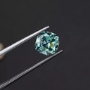 Loose Moissanite Blue Clean Old Mine Cut 11.00 MM