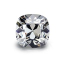 Loose Moissanite Grey Clean Old Mine Cut 6.50 MM