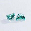 Loose Moissanite Blue Clean Half Moon Cut 7.00 x 5.00 MM