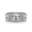 Round Diamond Unique Bridal Set For Women