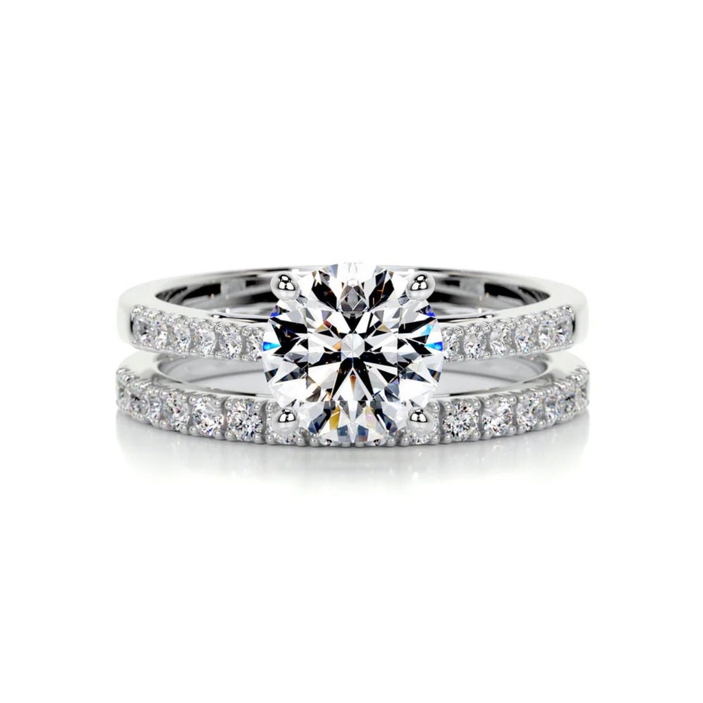 Round Diamond Bridal Set For Women