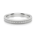 Round Cut Half Eternity Wedding Band For Women