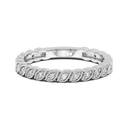 Round Cut Leaf Style Eternity Wedding Band For Women