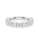 Round Diamond Half Eternity Wedding Band For Women
