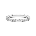 Round Cut Half Eternity Wedding Band for Women
