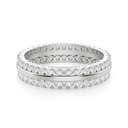 Round Cut Double Row Set Wedding Band For Women