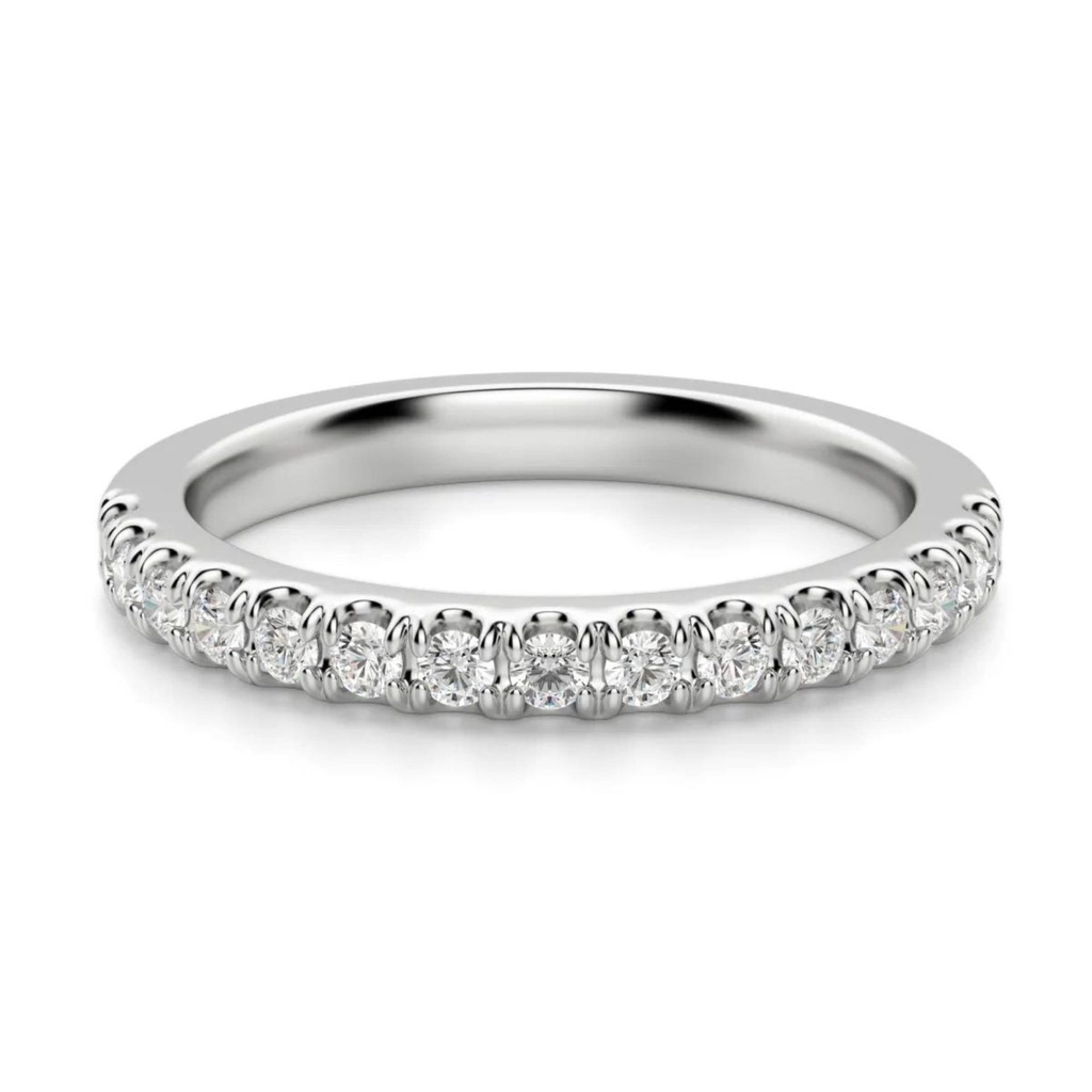 Round Diamond Half Eternity Band For Women