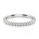 Round Cut Semi Eternity Wedding Band For Women
