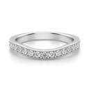 Round Cut Curved Eternity Wedding Band for Her