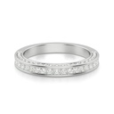 Round & Princess Cut Eternity Wedding Band For Women