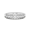 Baguette Cut Diamond Half Eternity Wedding Band For Women