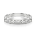 Princess Cut Channel Set  Wedding Band For Women