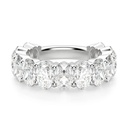 Oval Cut Semi Eternity Wedding Band For Women