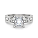 Princess Cut Channel Set Engagement Ring For Women