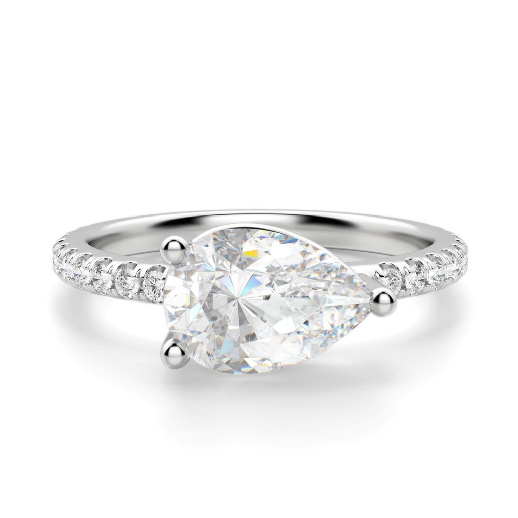 Pear Diamond Engagement Ring for Women