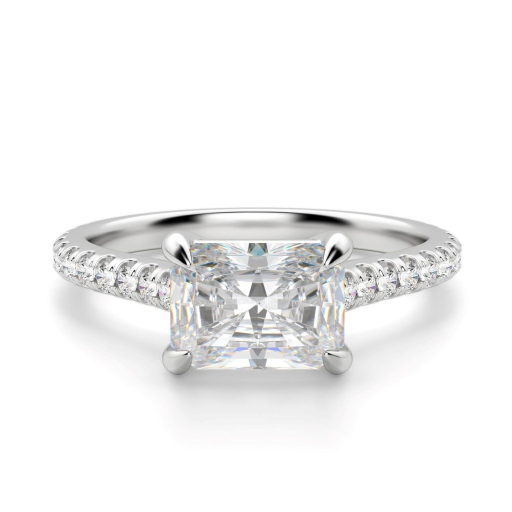 Radiant Cut Diamond Engagement Ring For Women