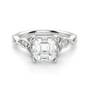 Asscher Cut Twisted Engagement Ring For Women