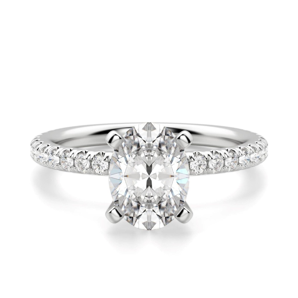 Oval Cut Stone Engagement Ring For Women