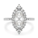 Marquise Cut Halo Engagement Ring