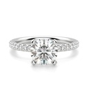 Round Cut Solitaire Engagement Ring For Women