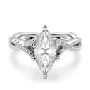 Marquise Cut Twisted Engagement Ring For Women
