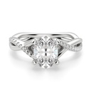 Oval Cut Twisted Engagement Ring for Women's