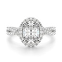 Oval Cut Halo Engagement Ring For Women