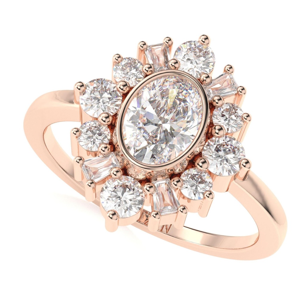 Oval Diamond Engagement Ring for Her
