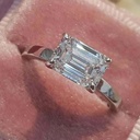 Emerald Diamond Engagement Ring for Women