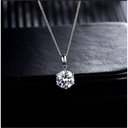 Round Cut Diamond Necklace For Women