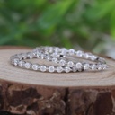 Round Diamond Inside Out Hoop Earrings For Women