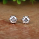  Round Cut Stud Earrings For Women