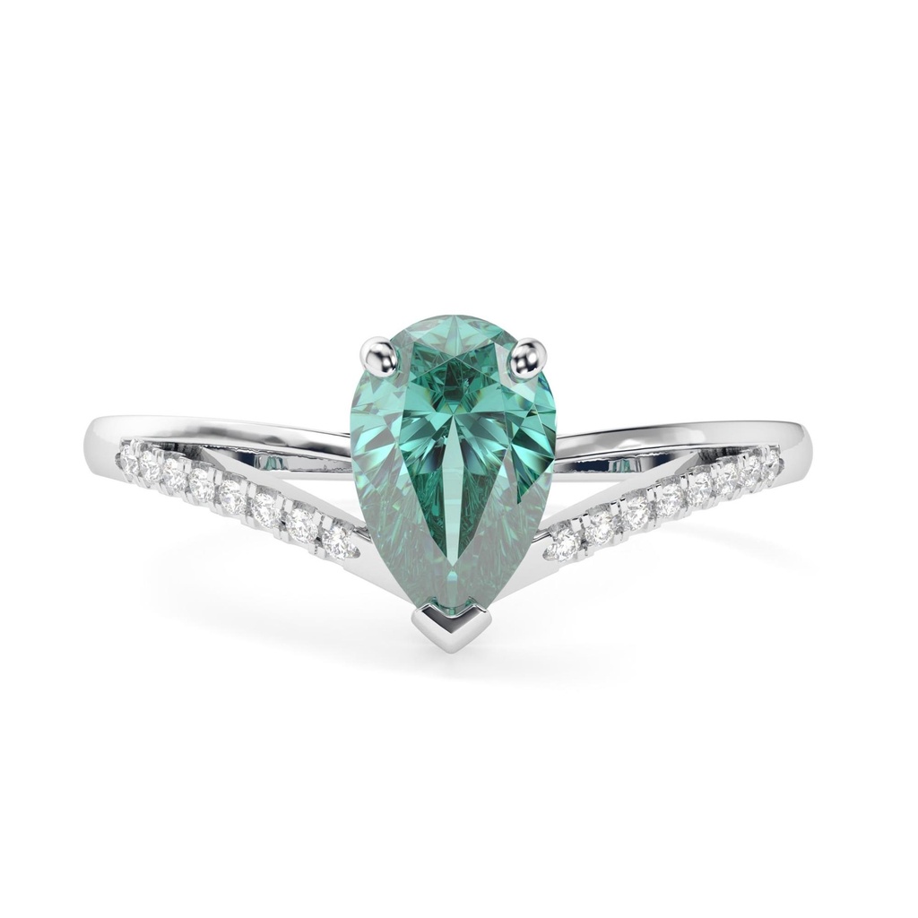 Pear Diamond Split Shank For Women