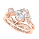  1.00CT and Diamonds Engagement Ring | 14k White Gold Celtic Engagement Ring with Charles &amp; Colvard  and Diamonds Ring