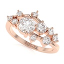 Round Diamond Cluster Style Anniversary Ring for Women