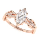 Marquise  ring unique vintage engagement ring Rose gold engagement ring wedding ring Bridal Promise Anniversary