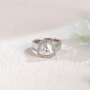 Antique Trillion  Engagement Ring Halo Wedding Ring/Anniversary Gift/ Wedding Band/Proposal Ring