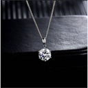  Round Cut Diamond Solitaire Necklace For Women