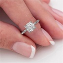 Cushion Diamond Solitaire Engagement Ring For Women