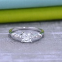 Princess Cut Engagement Ring, Minimalist Ring, Dainty Ring, Promise Engagement Ring, Ring for Daughter, Ring For Women, Affordable Gold Ring