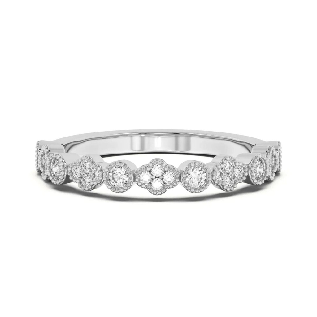 Round Cut Wedding Eternity Matching Band for Women