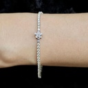 Round And Pear Diamond Tennis Bracelet For Women