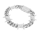  Sterling Silver Plated Gold Diamond Bracelet 
