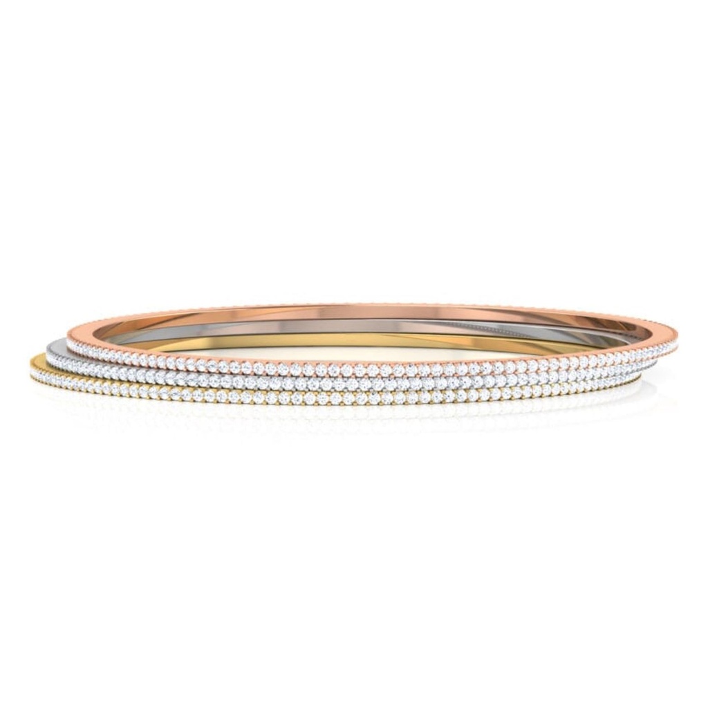Round Diamond Unique Bangle For Women