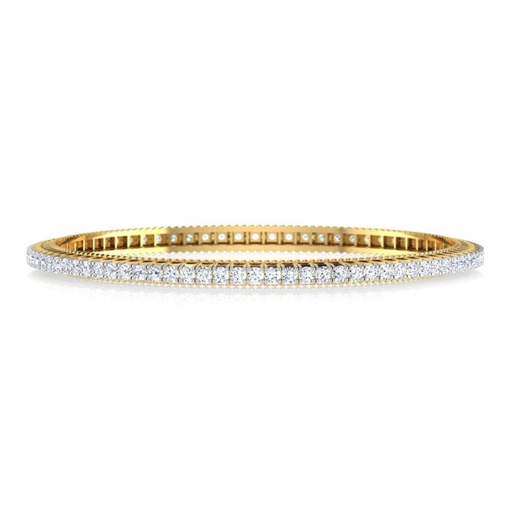 Round Diamond Unique Bangle For Women