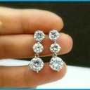 Round Cut Diamond Drop Dangle Earring For Women
