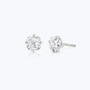 Asscher Cut Solitaire Stud Earring For Women 