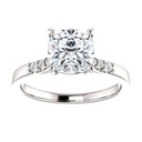  Cushion Cut Diamond Solitaire With Accents Gift For Women